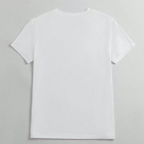 White Casual Women's Summer Tee - Picture 2 of 3